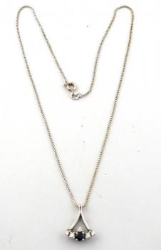 Gold Necklace - white gold, diamond - 1967