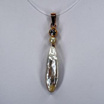 Brilliant Necklace - gold, brilliant cut diamond - 1930