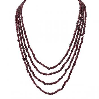 Czech Garnet Necklace - 1880