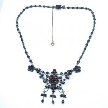 Czech Garnet Necklace - 1880