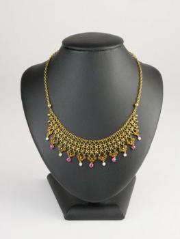Gold Necklace - yellow gold, ruby - 1890